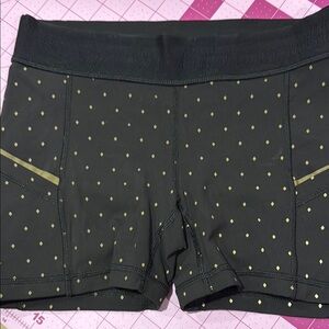 lululemon athletica Black Shorts with Gold Accents